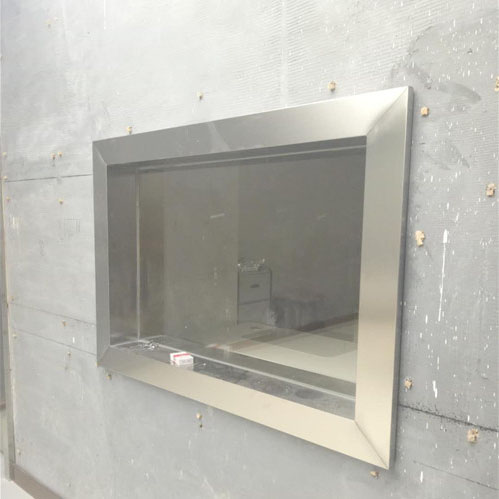 桂林800*1200*20mm铅玻璃观察窗安装效果图